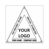 Aangepaste Logo Naam Adres Driehoek Rubber Stamp Rubberstempel (Afrduk)