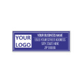 Aangepaste Logo Naam Adres Framed Colour Stamp Zelfinktende Stempel (Design)