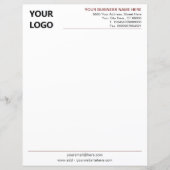 Aangepaste Logo Naam Adres Info Business Letterhea (Voorkant)