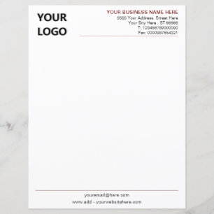 Aangepaste Logo Naam Adres Info Business Letterhea