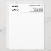 Aangepaste logo naam adres info zakelijk papier ve (Voorkant)
