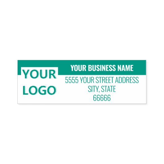 Aangepaste Logo Naam Adres Kleuren Stempel (Design)