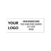 Aangepaste Logo Naam Adres Rubber Stamp Sjabloon Rubberstempel (Afrduk)