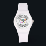 Aangepaste Logo naam adres website promotie Horloge<br><div class="desc">Aangepaste naam van de Logo van de Tekst Adres Website Promotionele Stempel - Gepersonaliseerde Zaken / Persoonlijke Gift - Voeg Jouw naam toe - Bedrijf / Adres / Logo - Foto / Website of E-mail - Telefoon of Sociaal Media Handle / meer - Resize en beweeg of verwijder en voeg...</div>