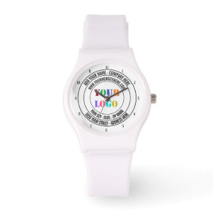 Aangepaste Logo naam adres website promotie Horloge