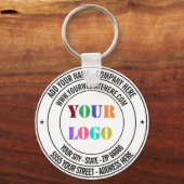 Aangepaste Logo naam adres website promotie Sleutelhanger (Voorkant)