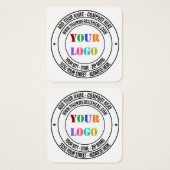 Aangepaste Logo naam adres website promotie Vierkante Visitekaartjes (Voorkant /achterkant)