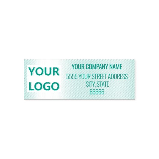 Aangepaste Logo Naam Adres Zelfinkende Stempel (Design)