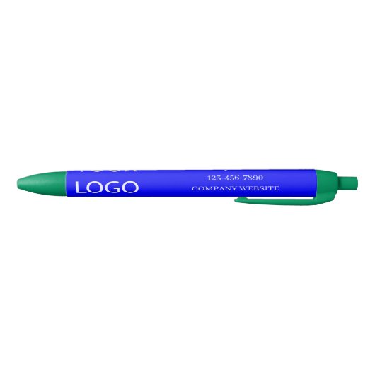 Aangepaste Logo Naam Blauwe Inkt Pen (Bodem)