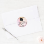 Aangepaste Logo naam BodyButter Cosmetics Light Pa Ronde Sticker (Envelop)