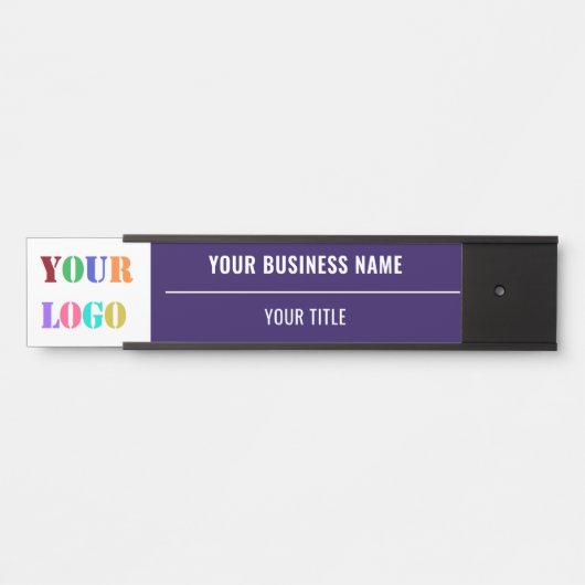 Aangepaste Logo-naam Business Kantoor Door Sign Vo Deurbordje (Voorkant)