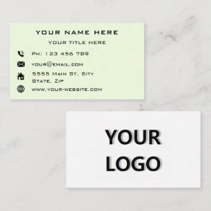 Aangepaste Logo Naam Contact Info Visitekaartje