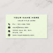 Aangepaste Logo Naam Contact Info Visitekaartje (Voorkant)