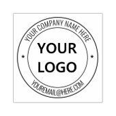 Aangepaste Logo Naam E-mail Ronde Rubber Stamp Sja Rubberstempel (Afrduk)