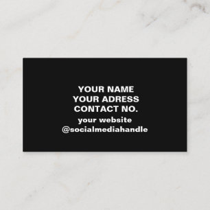 aangepaste logo naam eenvoudig wit rood blauw visitekaartje