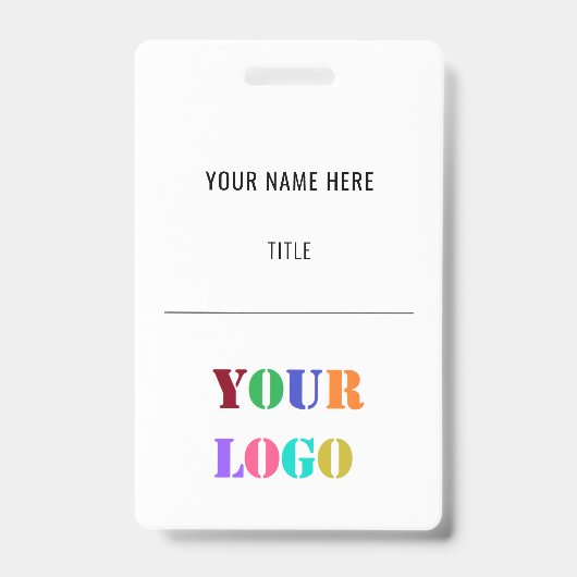 Aangepaste Logo, naam en titel Aangepast Badge (Voorzijde)