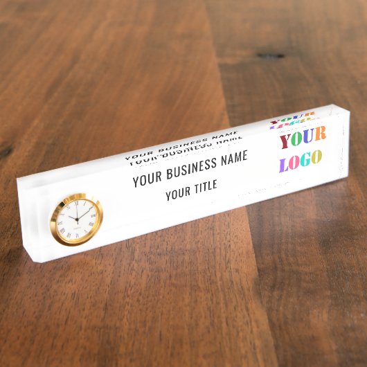 Aangepaste Logo, naam en titel Aangepaste legant Naambordje (Zijkant)