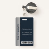 Aangepaste Logo Naam foto-streepjescode voor medew Badge (Achterkant met intrekbare)