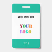 Aangepaste Logo Naam Gepersonaliseerd Zakelijk Bad Badge (Achterkant)