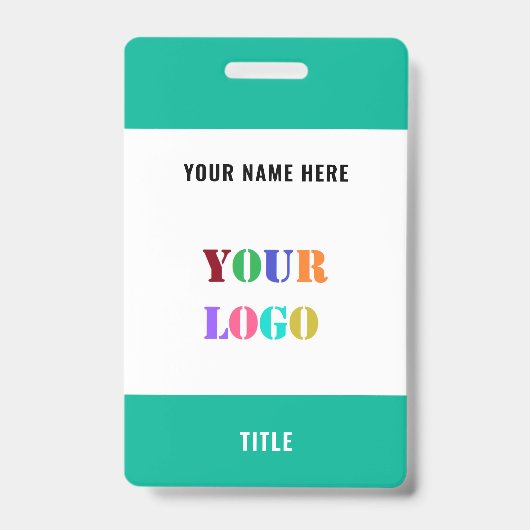 Aangepaste Logo Naam Gepersonaliseerd Zakelijk Bad Badge (Voorzijde)