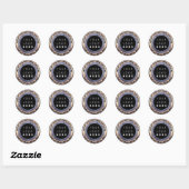 Aangepaste Logo Naam Grijs Zegel Goud Lijst Sweet (Vel)