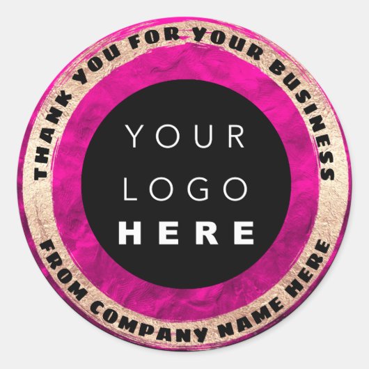 Aangepaste Logo Naam Grijs Zegel Goud Roze Sweet C (Voorkant)