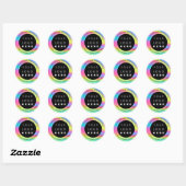 Aangepaste Logo-naam Hartelijk dank voor de Hologr Ronde Sticker (Vel)