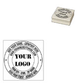 Aangepaste Logo Naam Info Adres Ronde Rubber Stemp Rubberstempel (Gestempeld)
