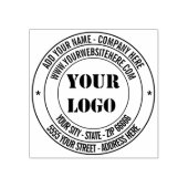 Aangepaste Logo Naam Info Adres Ronde Rubber Stemp Rubberstempel (Afrduk)