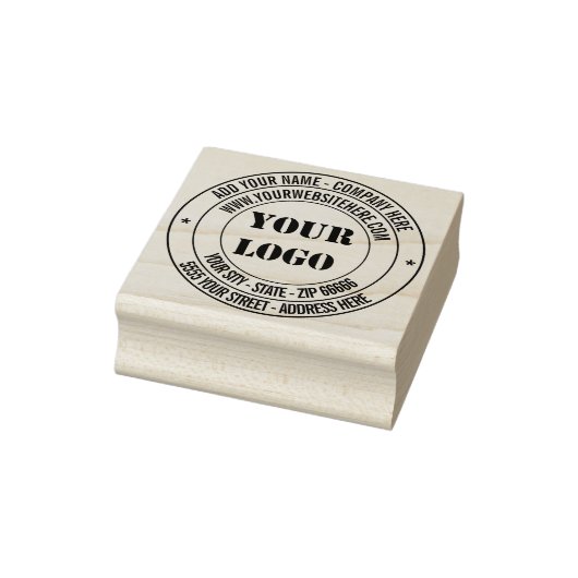 Aangepaste Logo Naam Info Adres Ronde Rubber Stemp Rubberstempel (Stempel)