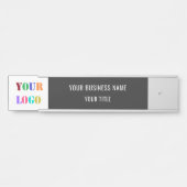 Aangepaste Logo Naam Info Bedrijfs Kantoor Deurtek Deurbordje (Voorkant)