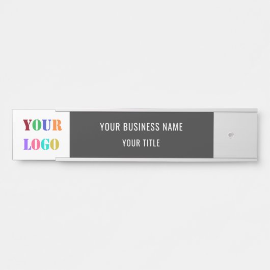 Aangepaste Logo Naam Info Bedrijfs Kantoor Deurtek Deurbordje (Voorkant)