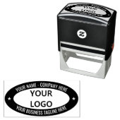 Aangepaste Logo Naam Info Kleur Ovaal Stempel Sjab (In situ)