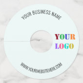Aangepaste Logo Naam Info Promotie Wijnglas Label (Voorkant)