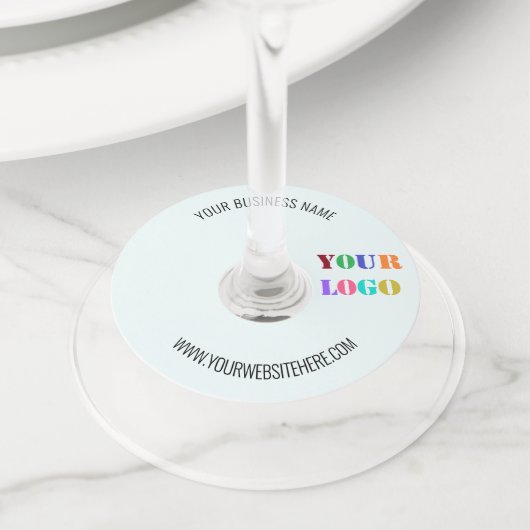 Aangepaste Logo Naam Info Promotie Wijnglas Label (Dichtbij)