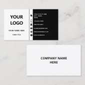 Aangepaste Logo naam info Visitekaartje - Uw kleur (Voorkant / Achterkant)