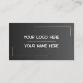 Aangepaste logo naam minimalistische moderne profe visitekaartje (Voorkant)