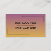 Aangepaste Logo Naam Minimalistische Moderne Profe Visitekaartje (Voorkant)