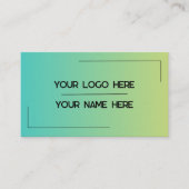 Aangepaste logo naam minimalistische moderne profe visitekaartje (Voorkant)