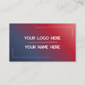 Aangepaste logo naam minimalistische moderne profe visitekaartje (Voorkant)