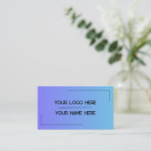 Aangepaste Logo Naam Minimalistische Moderne Profe Visitekaartje (Staand voorkant)