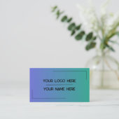 Aangepaste Logo Naam Minimalistische Moderne Profe Visitekaartje (Staand voorkant)