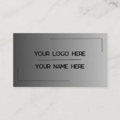 Aangepaste Logo Naam Minimalistische Moderne Profe Visitekaartje (Voorkant)
