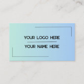Aangepaste logo naam minimalistische moderne profe visitekaartje (Voorkant)