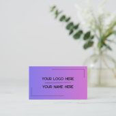 Aangepaste Logo Naam Minimalistische Moderne Profe Visitekaartje (Staand voorkant)