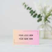 Aangepaste Logo Naam Minimalistische Moderne Profe Visitekaartje (Staand voorkant)