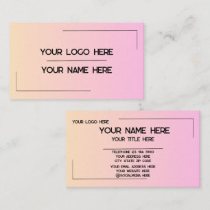 Aangepaste Logo Naam Minimalistische Moderne Profe Visitekaartje