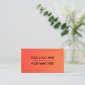 Aangepaste logo naam minimalistische moderne profe visitekaartje (Staand voorkant)