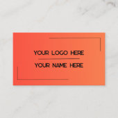 Aangepaste logo naam minimalistische moderne profe visitekaartje (Voorkant)