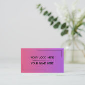 Aangepaste logo naam minimalistische moderne profe visitekaartje (Staand voorkant)